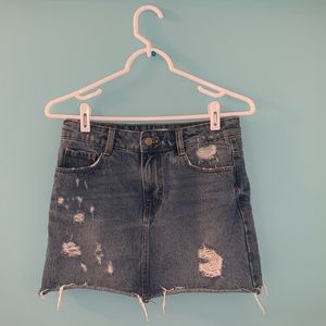 🤍zara ripped jean skirt🤍